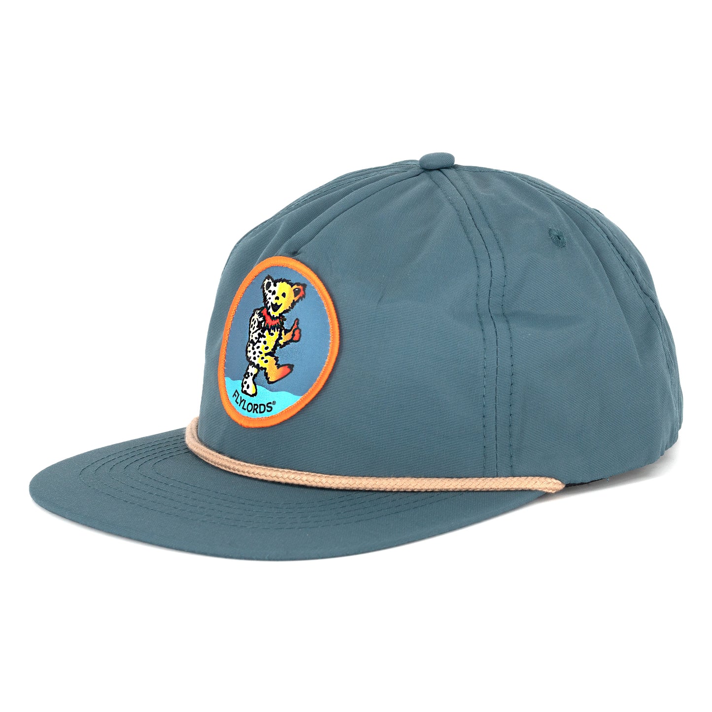 Blue Bear Hat, Light Brown Rope