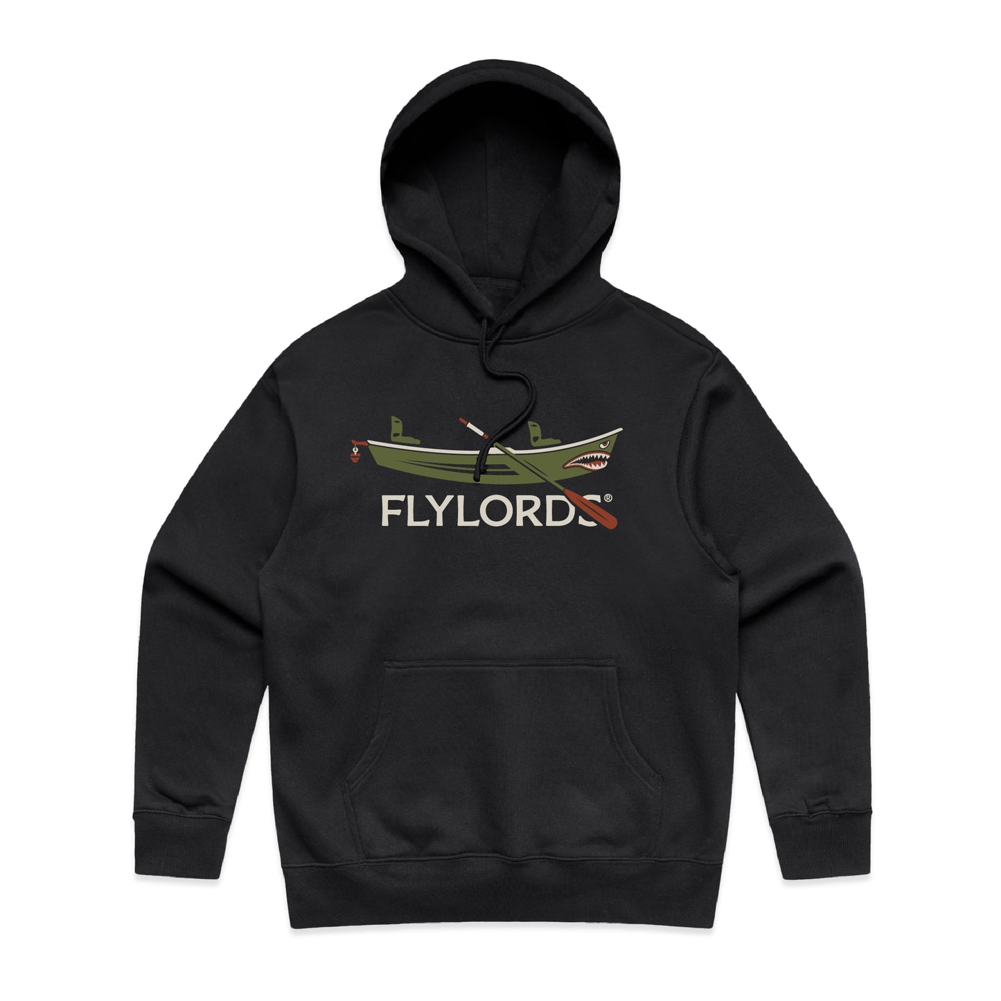 Black Fishing Boat Hoodie
