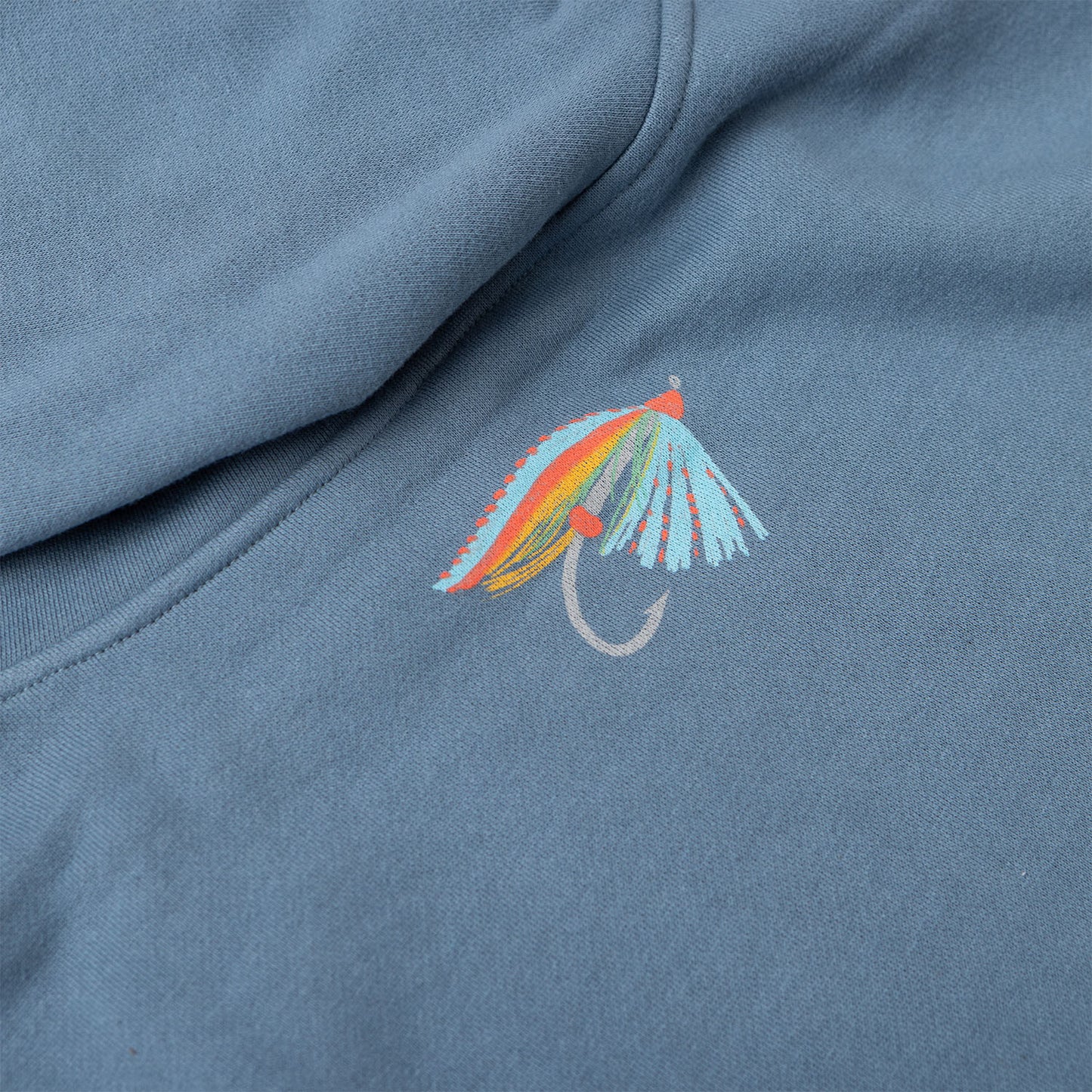 Seager X Flylords Dry Fly Hoodie Steel Blue