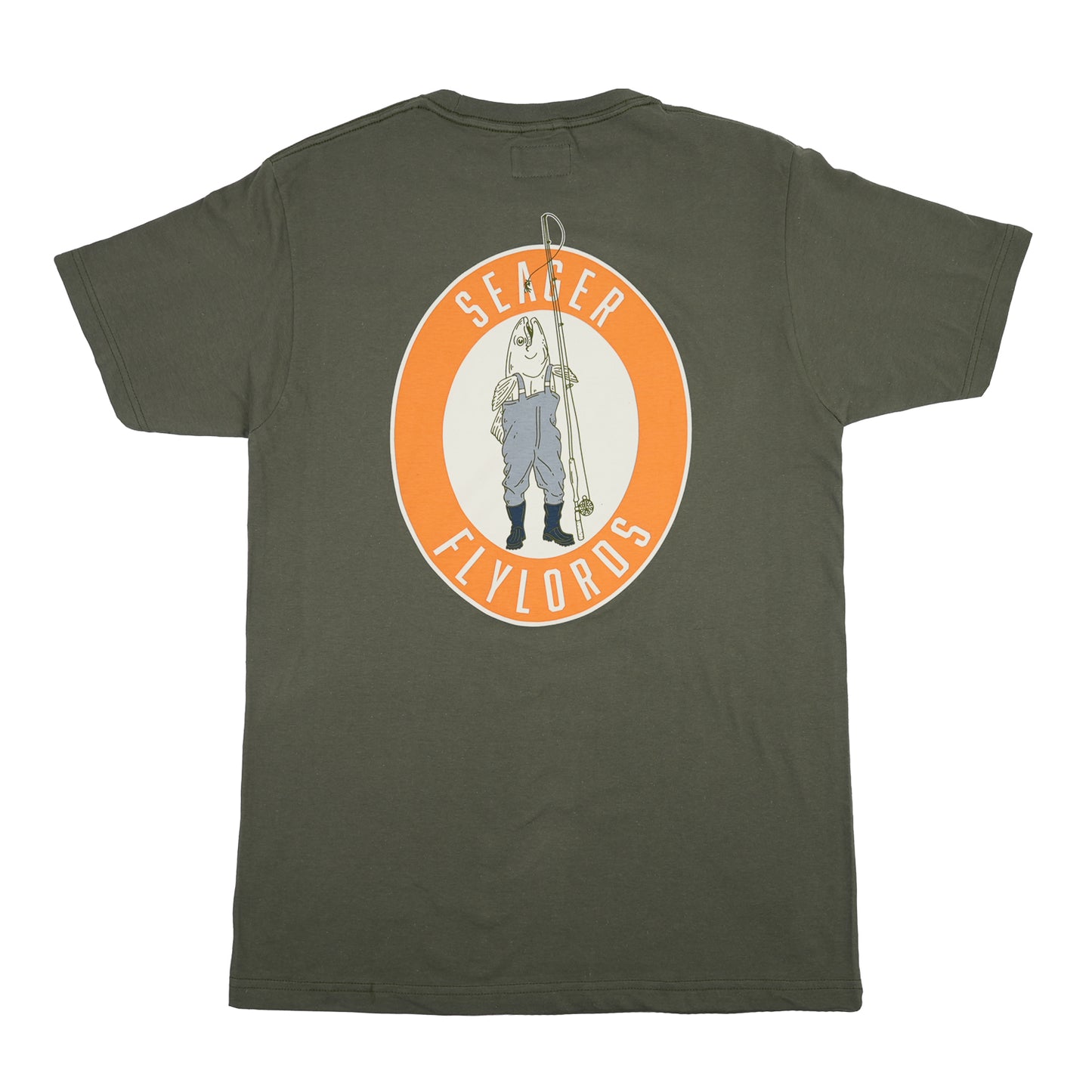 Seager X Flylords Wader Tee Military Green