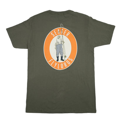 Seager X Flylords Wader Tee Military Green