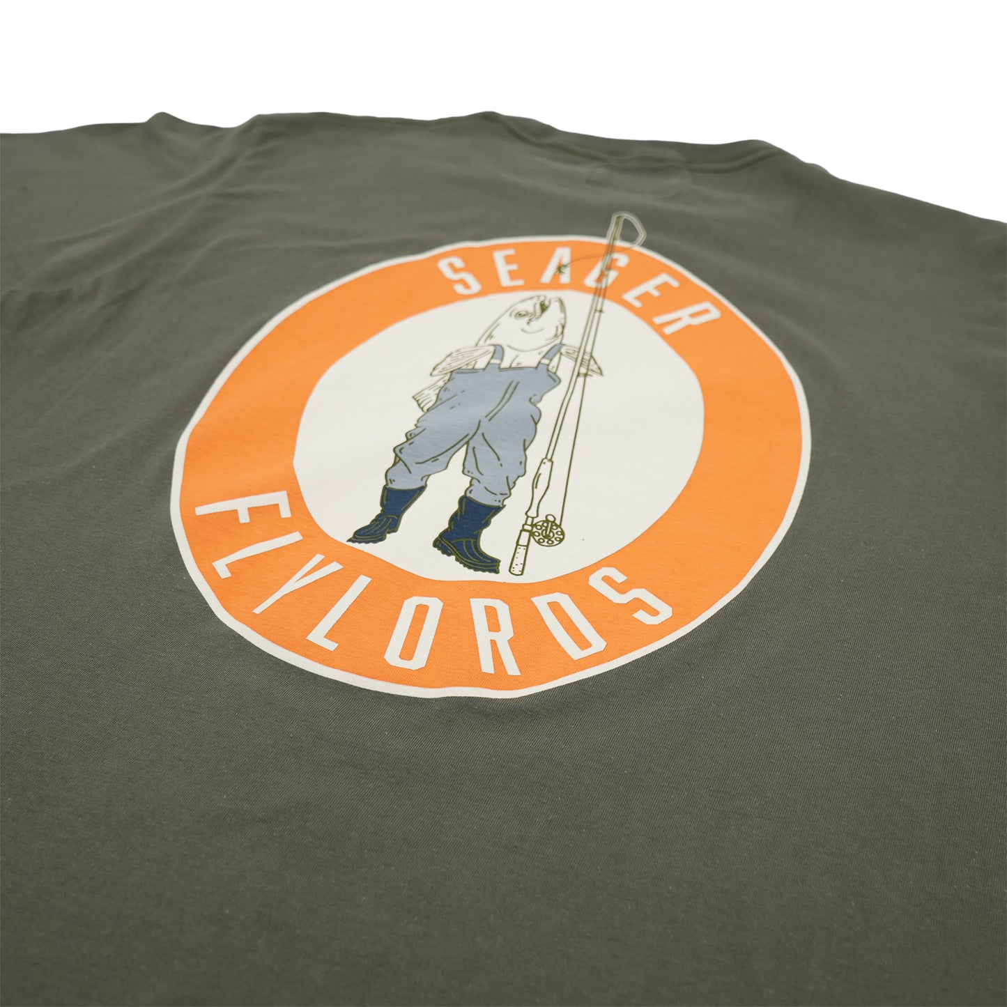 Seager X Flylords Wader Tee Military Green