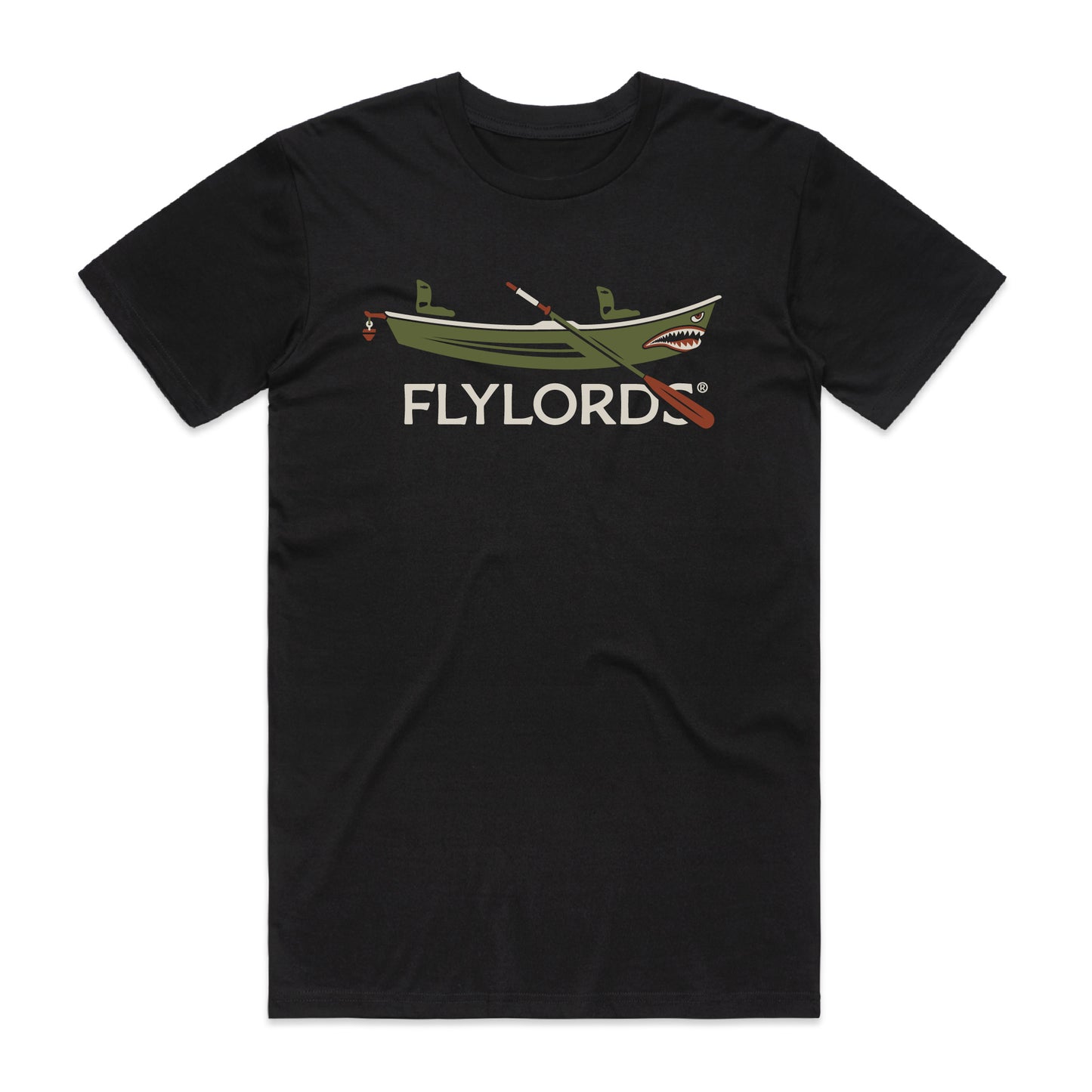 Black Fishing Boat Tee