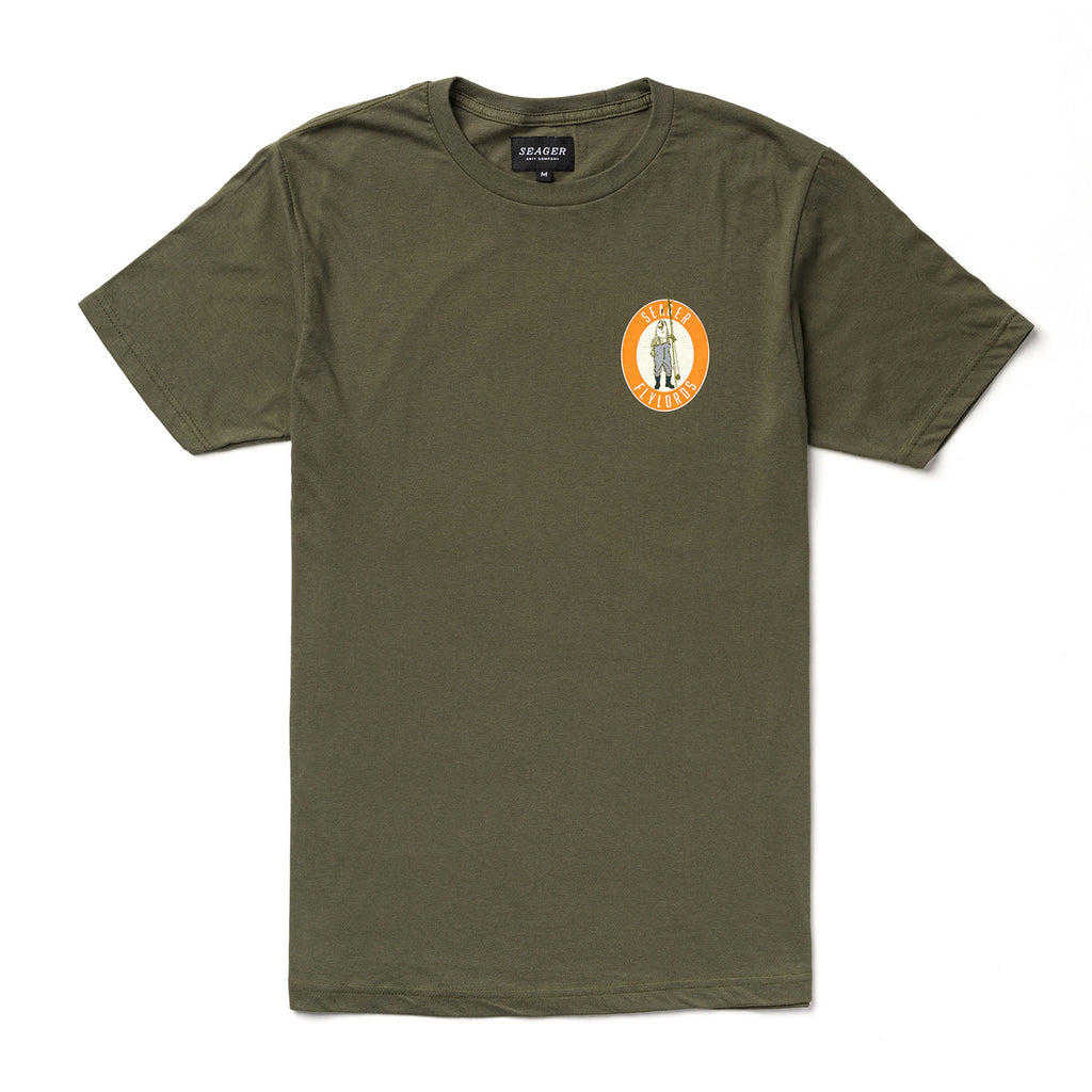 Seager X Flylords Wader Tee Military Green