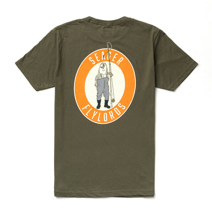 Seager X Flylords Wader Tee Military Green