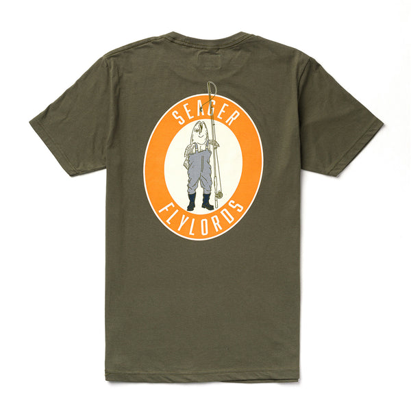 Seager X Flylords Wader Tee Military Green
