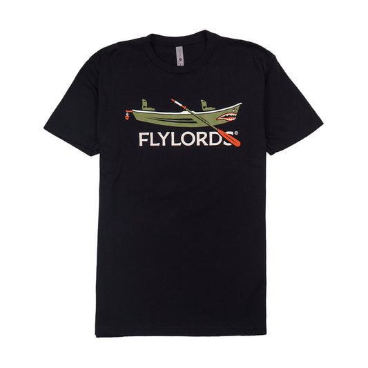 Black Fishing Boat Tee