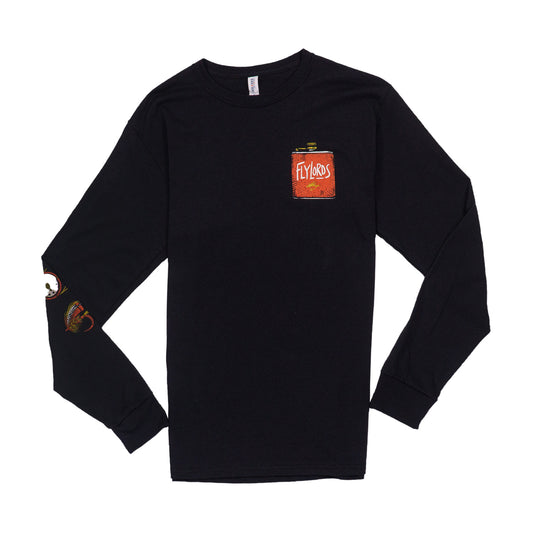 Black Flask Sleeve Print Tee